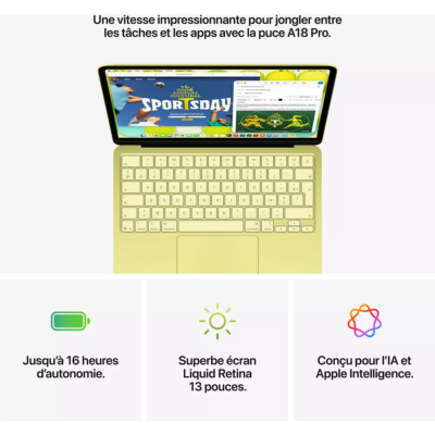 MacBook Neo coloris citron vert
